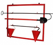 Щит металлический открытого типа (реечный) в компл. (лом, багор, лопата, 2 ведра)